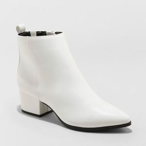 White Valerie City Ankle Boots